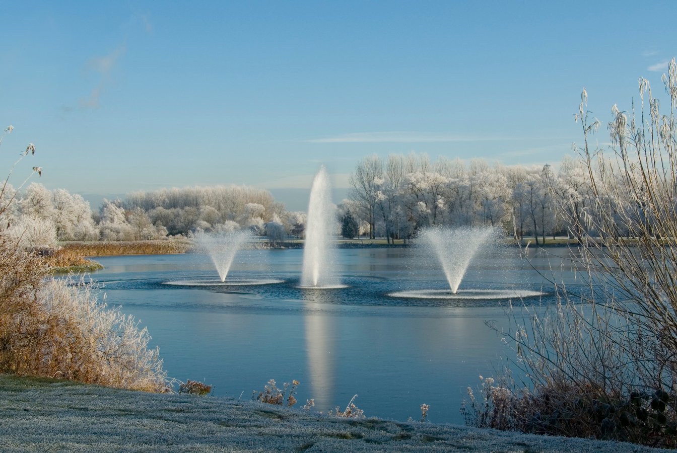 Fountains in winter time